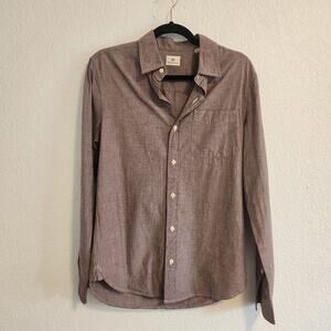 Adriano Goldschmied size XS Mauve Long Sleeve‎ Button Up Shirt 8867BCY NWT